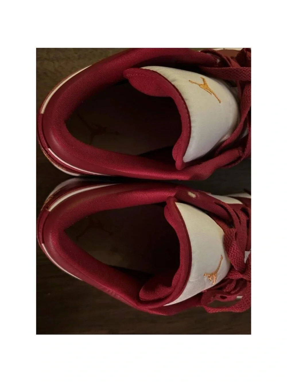 Jordan Low Top Sneakers in White and Red - Picture 7 of 10